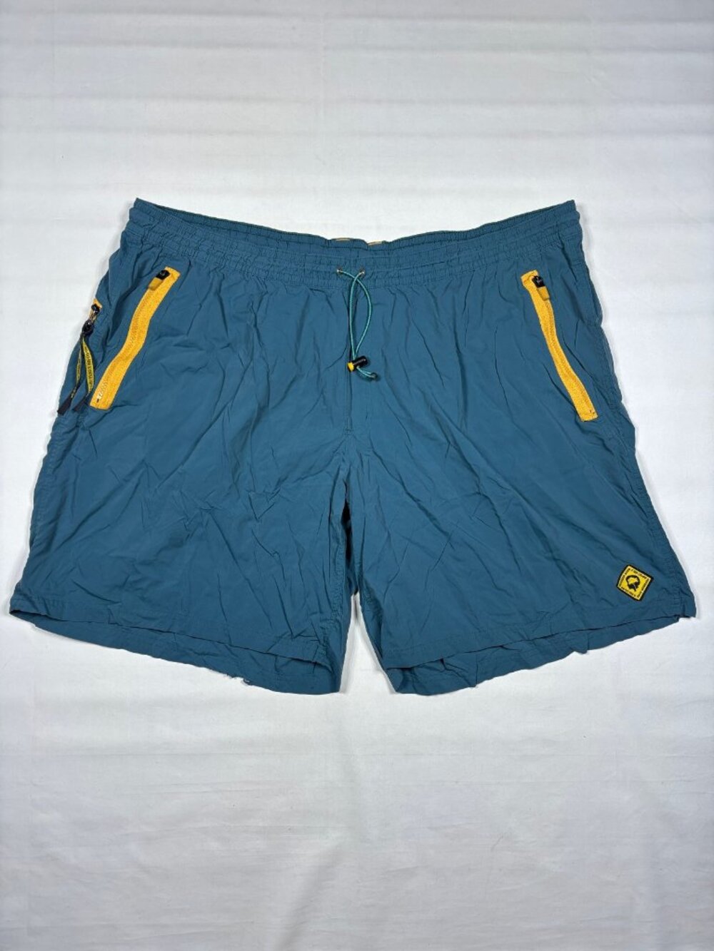 Outdoor Afro x REI Co-op Men's 3XL Hiking Shorts Teal Yellow Trail Gorpcore 3XL